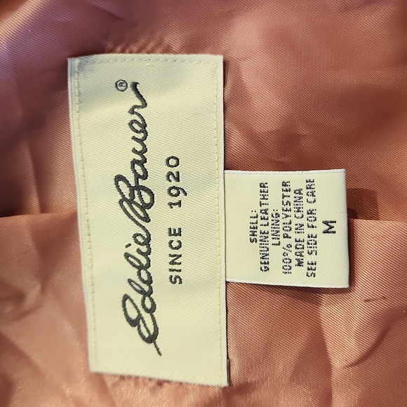 One Of A Kind Beautiful Vintage Eddie Bauer Pink Suede Jean Jacket Medium. - Picture 6 of 7